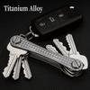 1pc Titanium Alloy Multi-Key Organizer, Portable Outdoor EDC Tool with 360° Rotating Keychain,Secure Key Storage for Home, Office, Travel, Camping