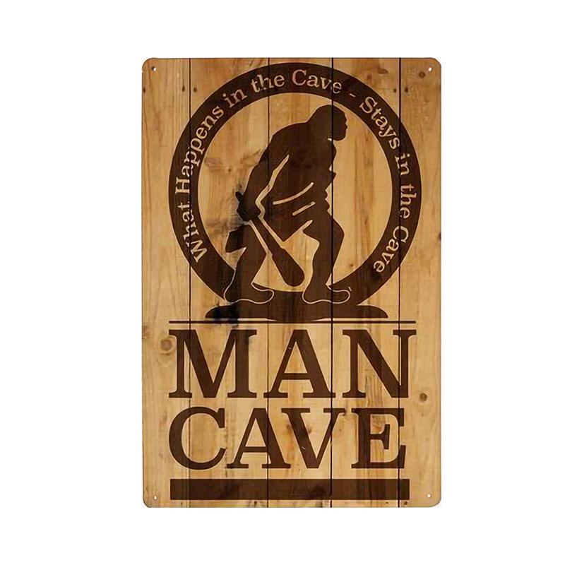 Man Cave Rule Metal Tin Sign Vintage Poster Home Bar Hotel Wall Painting Plaque Party Bar Public Decor 20*30 CM