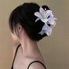 Atmosphere Simulation Lily Flower Hair Clip Beautiful High End Feeling Back Head Hair Bun Shark Hair Clip Headband Accessory New