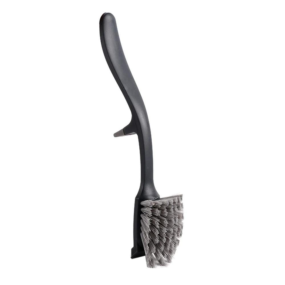 Long Handle Pan Pot Brush Portable Multifunctional Dish Bowl Washing Cleaning Brush Household Kitchen Soil Removal Cleaning Tool чёрный