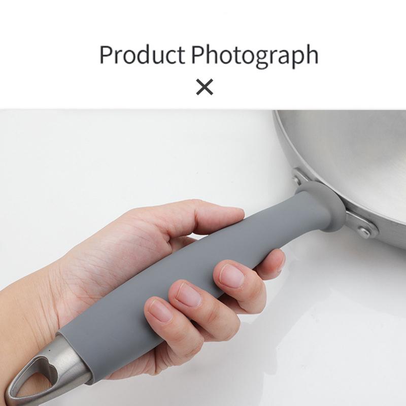 High Heat Resistant Soft Silicone Pan Handle Cover; Anti-Scalding Pot Holder for Frying Pan.