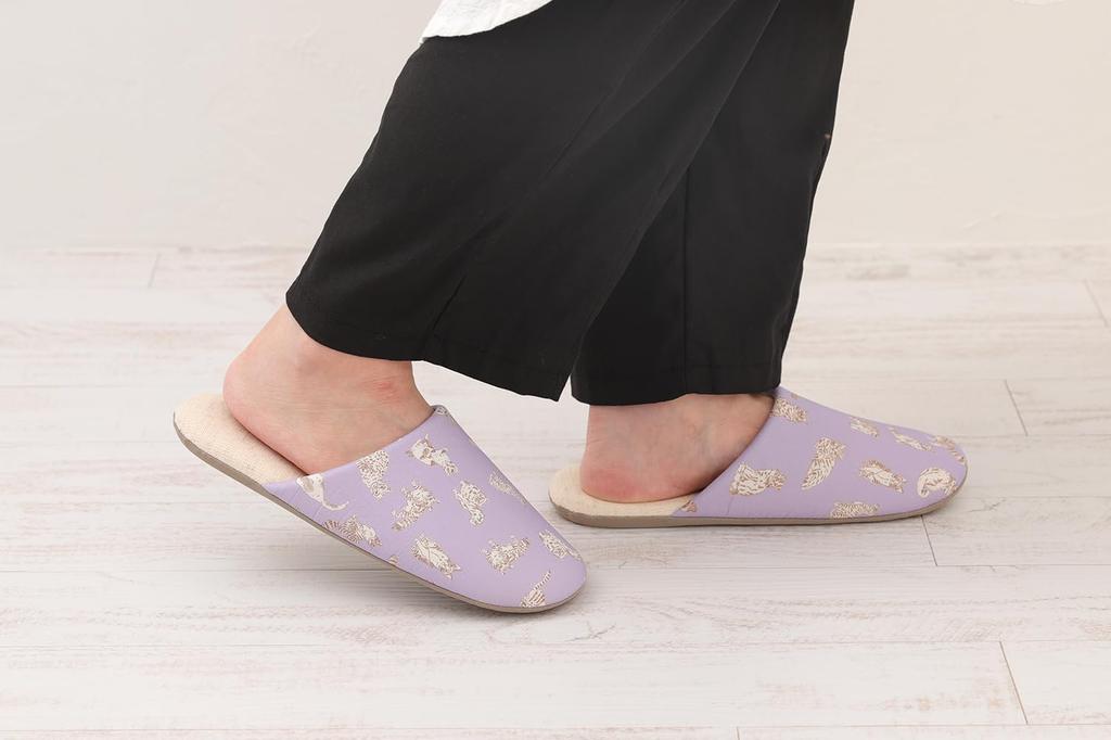 DDintex FLORET LONDON Slippers Approximately 02, Miao, Lavender, 23-25cm [Liberty Print]