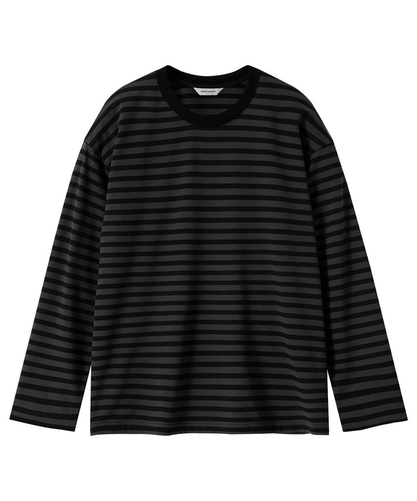 BRENSON Oversize 1:1 Pasiasta koszulka z długim rękawem ( 5 kolorów )
