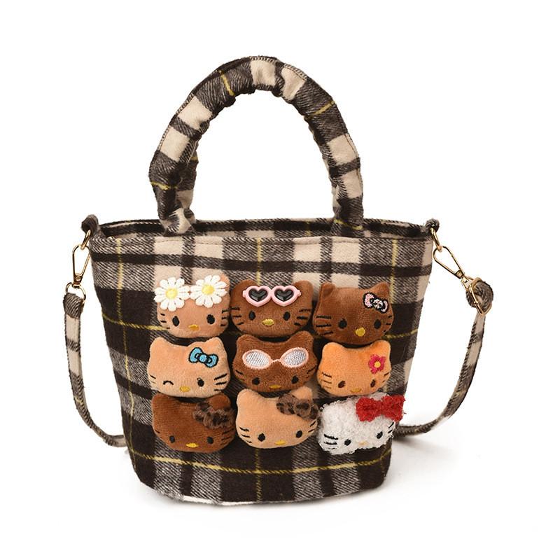 Bolso de Hombro Hello Kitty Hecho de Nailon Duradero Con Bolsillo para Móvil Para Mujer