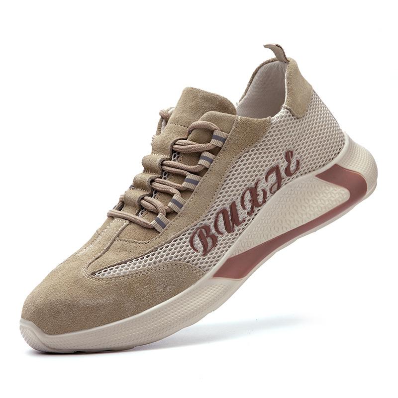 Holfredterse Steel Toe Cap Midsole Men  Work Shoes Puncture-Proof Indestructible Working Footwear Breathable Boot 1688-617