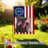 250 Years Commemorative Garden Flag Single Sided 30X45cm Patriotic Dog Design Durable Polyester Outdoor Decorative Banner
