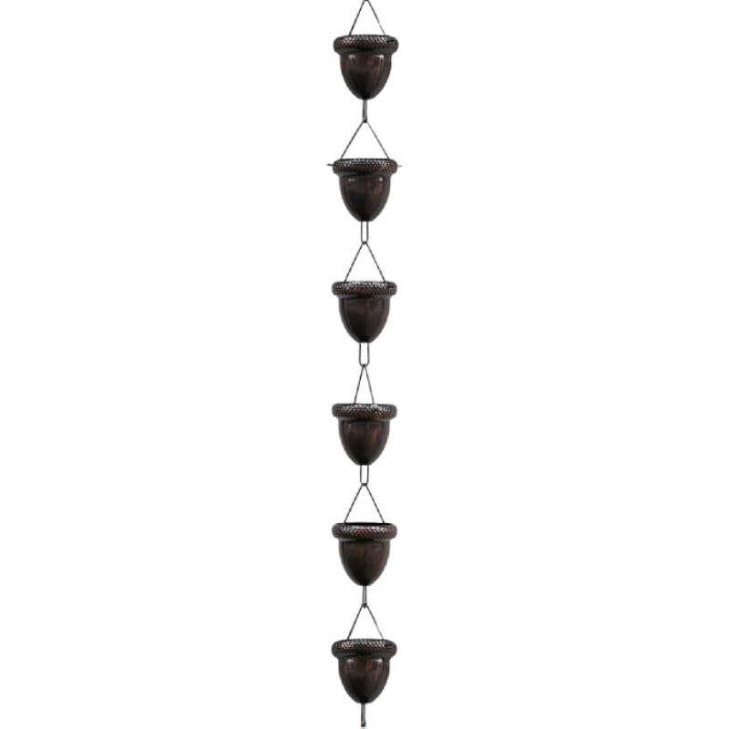 Aluminum Alloy Copper Acorn Rain Chain Outdoor Garden Rainwater Tool Management