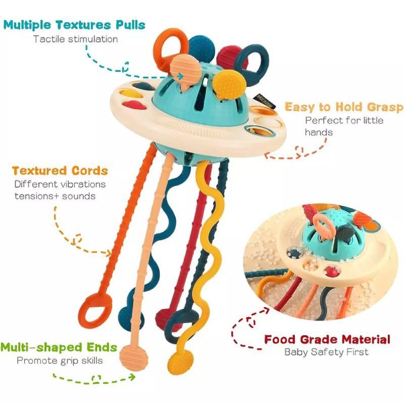 Colorful Soft Grab Pull Toy For Enhanced Grip And Coordination Skills