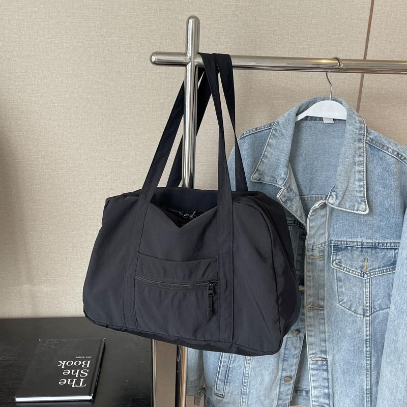 Lightweight Large Capacity Travel Bag solid color Women's Shoulder Bag Commuter Tote Bag