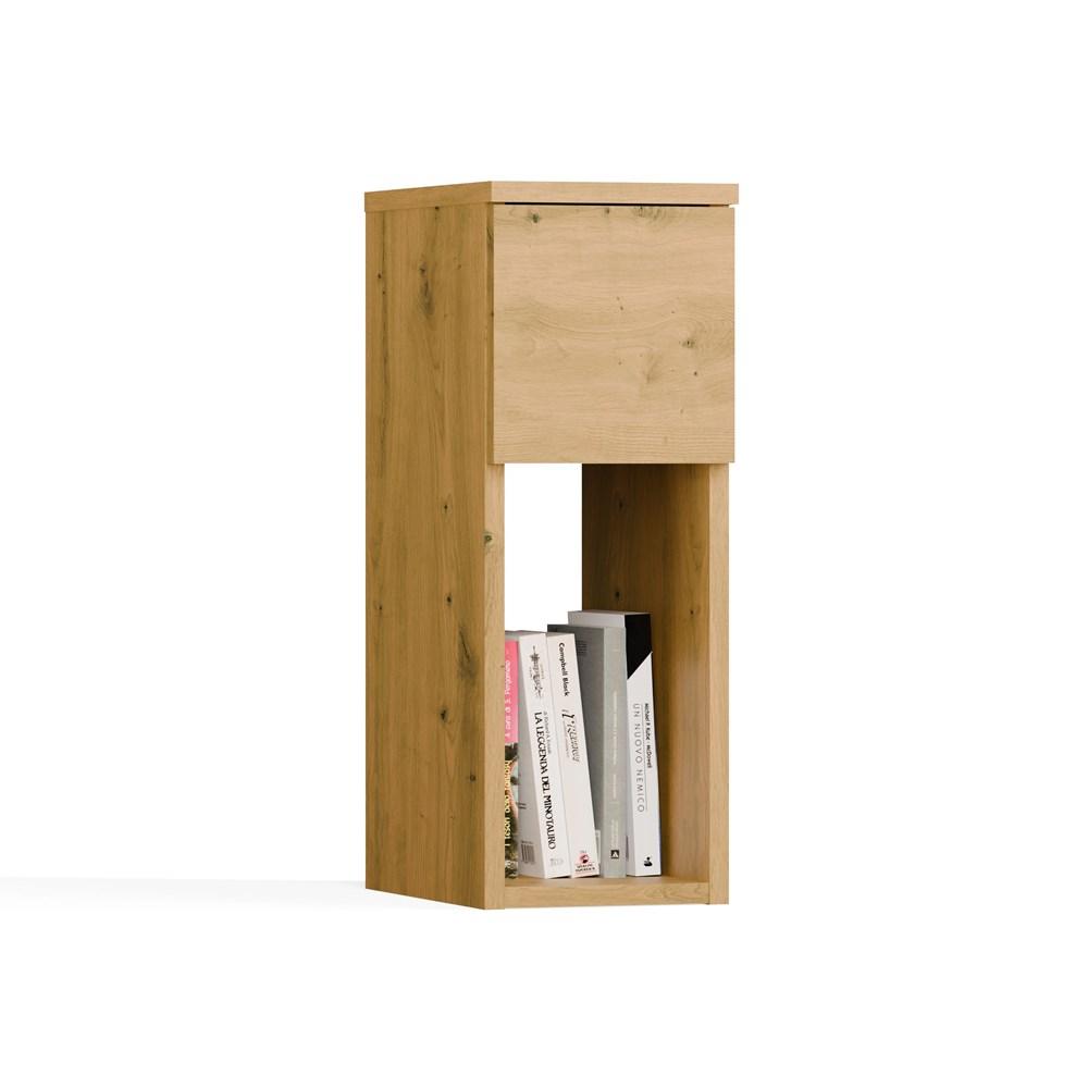 Galax 20 1S Oak Artisan Nightstand with Drawer for Bedroom