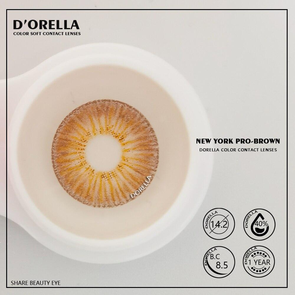 DORELLA 1 Pair (2pcs) NEW Fashion Lenses New York Color Soft Cosplay Contact Lenses for Eyes