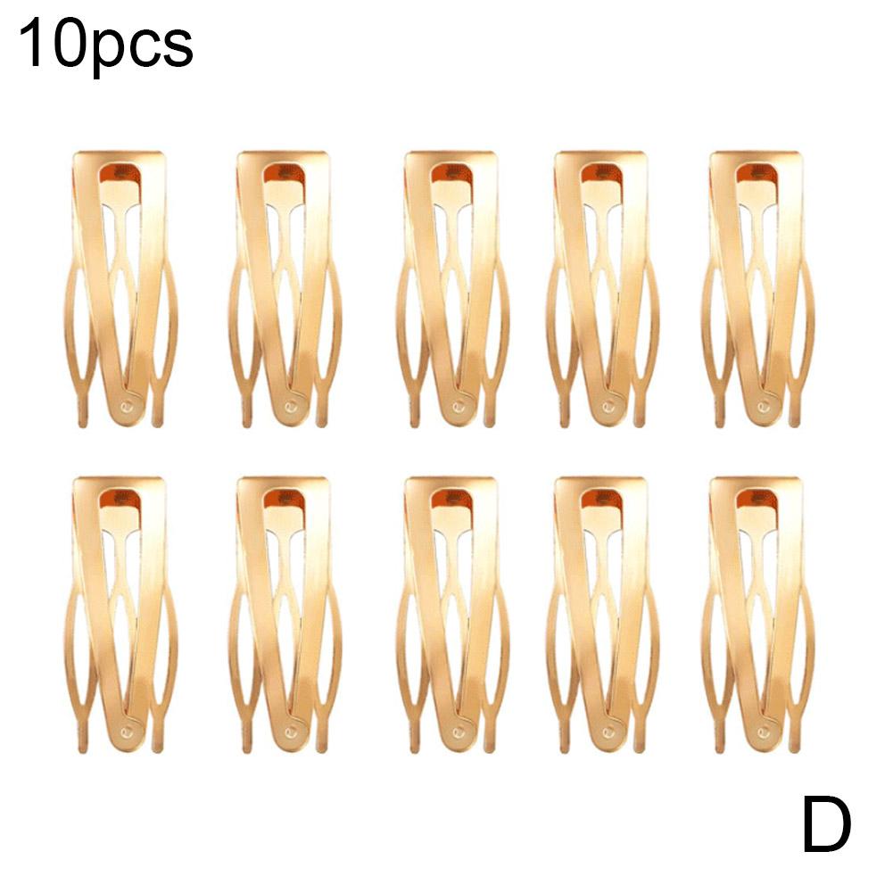 10PCs Double Grip Hair Clips, Metal Snap Hair Clips Hair Barrettes for Women Girls Hair Making Salon Supplies Hair Accessories