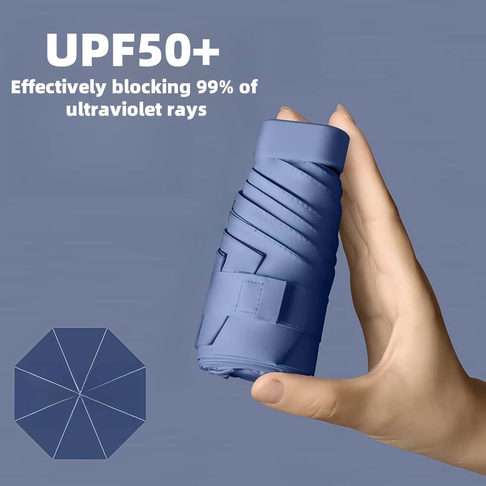 55% Off Mini Sun Umbrella Small Pocket Rain Folding Umbrella Ultra-Light UV Protection Umbrella Pocket Parasol,Rain Or Shine