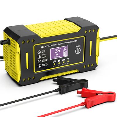 6A 12V Repair LCD Display Intelligent Car Battery Charger Car and Motorcycle Battery Charging Unit Lead-Acid Battery
