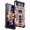 European and American fashion new models are suitable for Samsung zflip4 bracket mobile phone case Bayi armor anti-drop car magnetic case