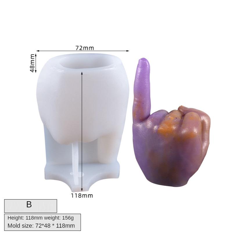 Nou Gest Silicon Formă Lumânare Degete Mâini Împletite Deget Mare Palmă Aromaterapie Ipsos 3D Fabricare Lumânări DIY Rășină Epoxidică Formă Ipsos
