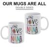 1pc 11oz White Ceramic Mug, Humor Style Double-Sided Printed Coffee Cup, Microwave Safe, Comfortable Grip, Great Gift for Friends