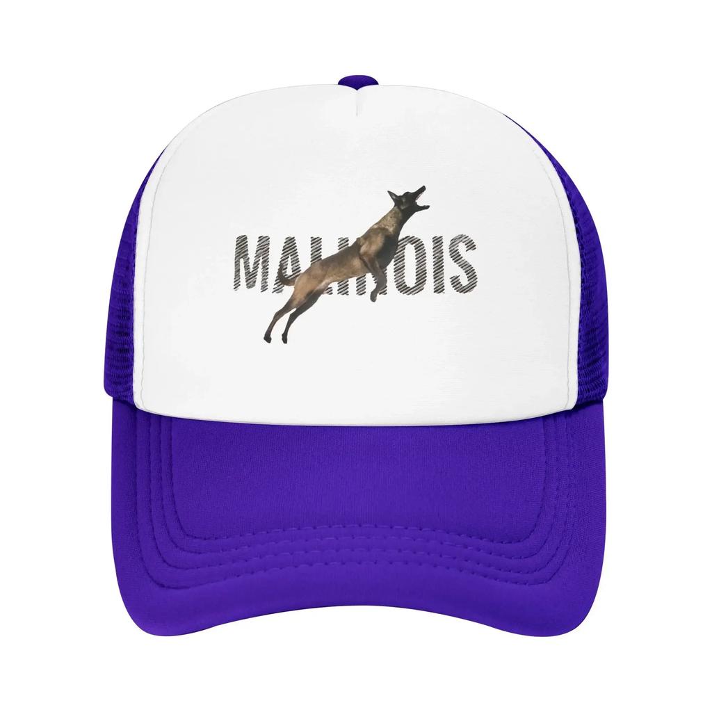2025 Animal Malinois Belgian Dog Letters Camping Mesh Baseball Caps For Mens Camping Female Beach Dad Hat Snapback Cap