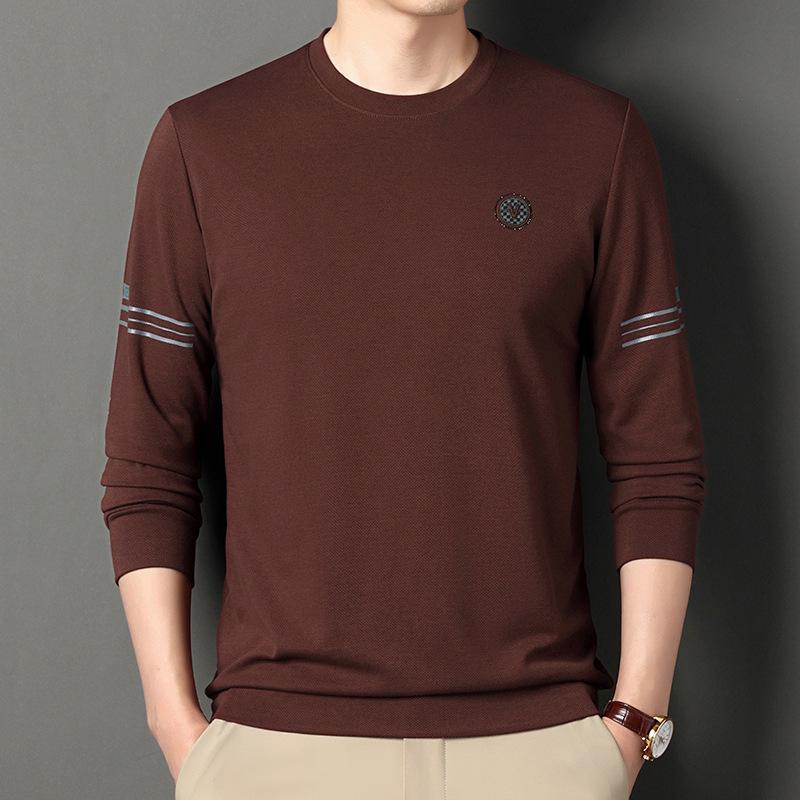 Long-sleeved T-shirt Men's Spring and Autumn New Round Neck Top Casual Versatile Trendy Simple Sweatshirt Men's Bottoming Shirt