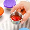 1 Set 40 ml Saucenbecher mit Silikondeckel, gute Abdichtung, auslaufsicher, für Picknick im Freien, tragbarer Salatdressing-Behälter für den täglichen Gebrauch