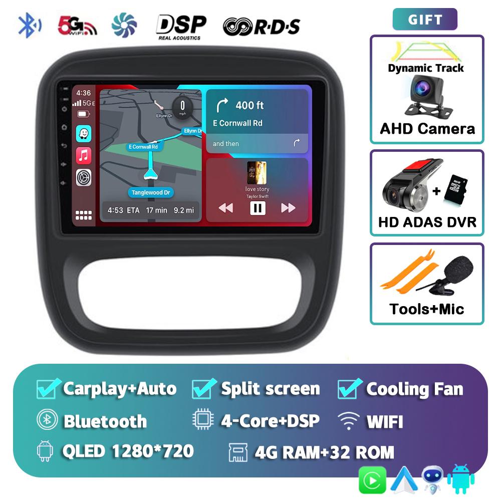 Android 14 Auto Car Radio For Renault Traffic 3 2014-2021 For Opel Vivaro B 2014-2018 Multimedia Video Player Navigation GPS DSP