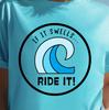 If It Swells Ride It Wave Graphic T-Shirt | Surf Tee, Beachwear, Surfer Shirt