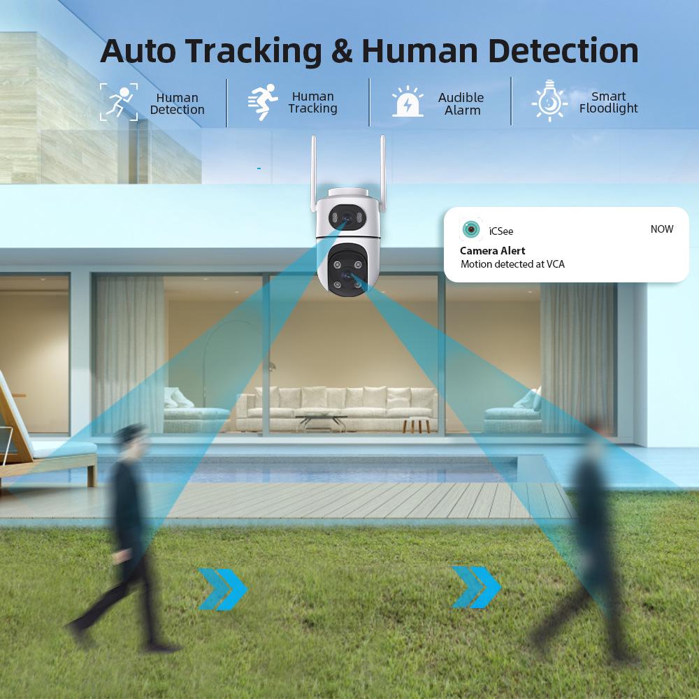 ICSEE Dual-Screen WiFi 8MP Outdoor Ultra-Clear Binocular Camera Monitor