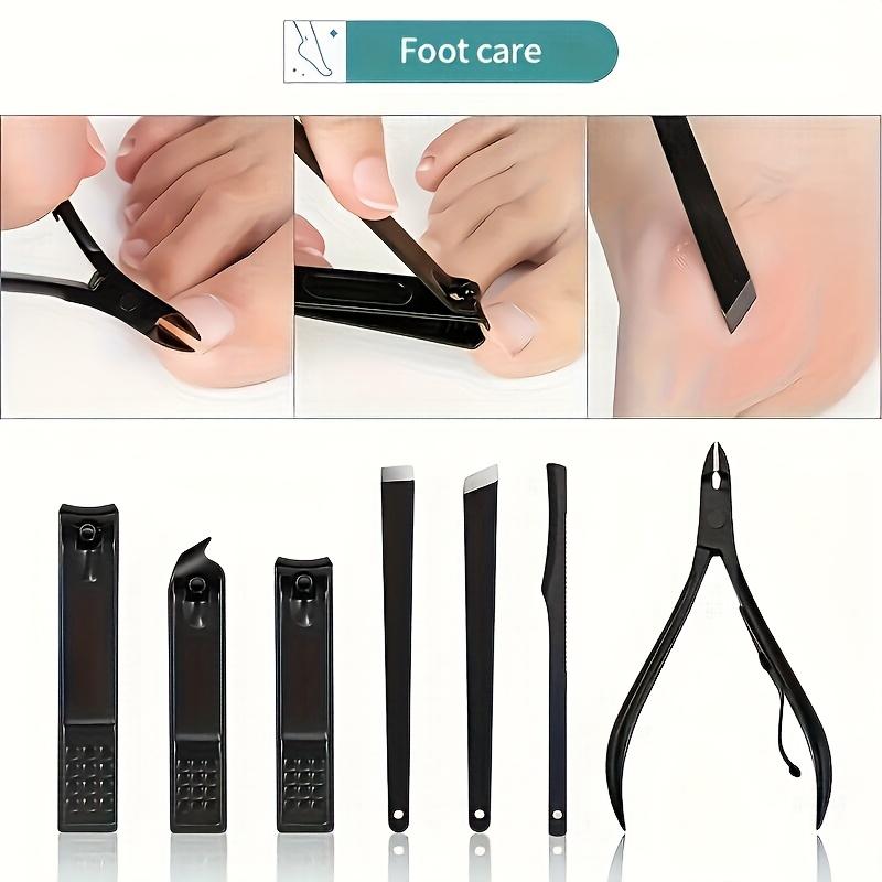 10pcs Nail Clippers Set Full Set, Black Nail Clippers Set, Ultra Sharp Sturdy Nail Clippers, Professional Nail Clippers