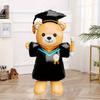 Balão de Urso Fofo de Formatura em Folha de Alumínio de 155,45cm - Perfeito para Eventos Escolares e Decoração de Campus, Decorações para Festa de Formatura