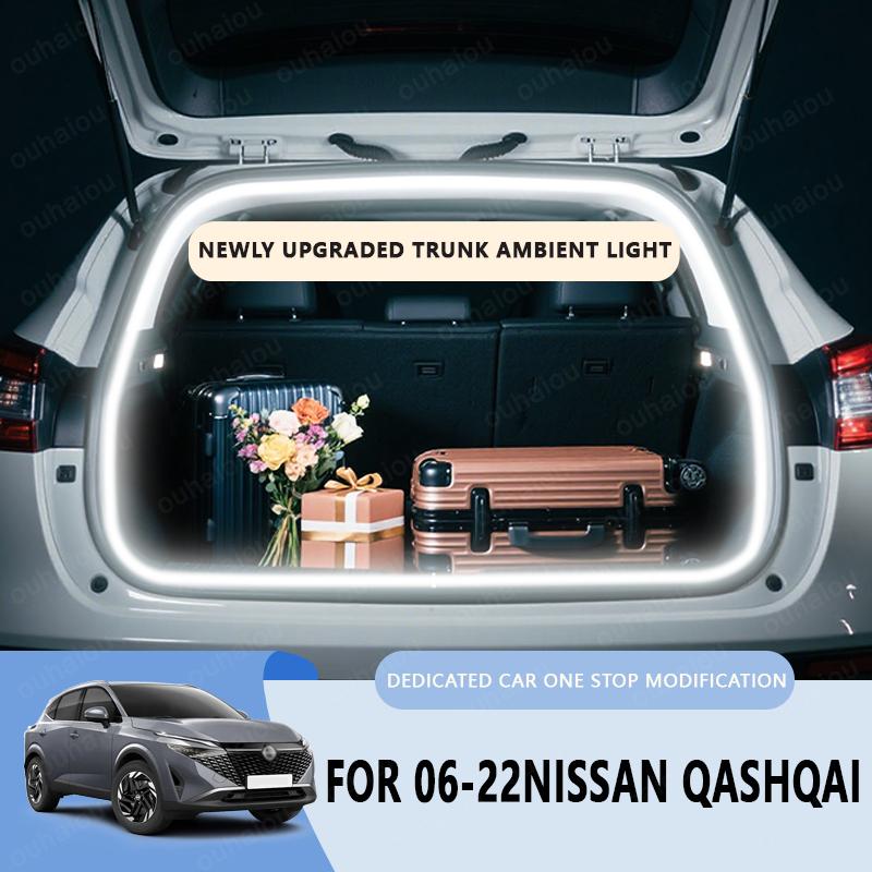 FOR 2006-2022 NISSAN QASHQAI trunk light modification light Atmosphere lights White warm white Rear Trunk LED Light Bar