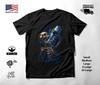 Skeleton Drinking Blue Bottle T-Shirt Black Unisex S-2XL