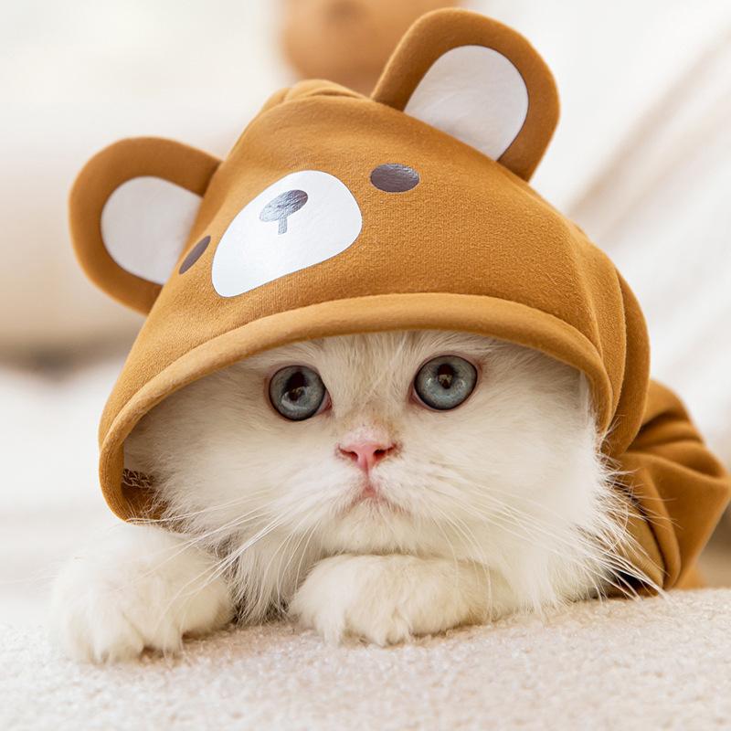 

Осенне-зимняя одежда для питомцев тонкий вельвет тонкая смешная милая одежда-трансформация котенок собака защита от выпадения шерсти кошачий свитер XL (recommended weight 11-7.5kg)