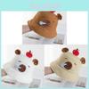 Capybara Apple Cartoon Sun Hat With Adjustable Brim For Summer Beach Leisure Girls
