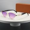New Triangle Sun Glasses Zinc Zinc Alloy Spicy Girls Shades Glasses Fashion Cat Eye Sunglasses  Outdoor