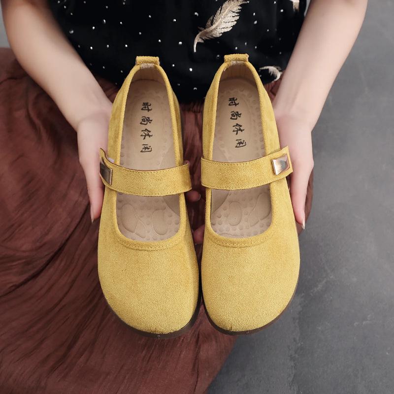 

Cloth shoes non-slip soft sole Mary Jane Birkenstock women s shoes lazy platform casual shoes 35