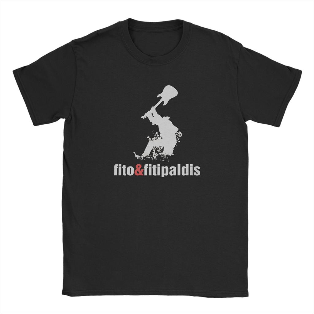 Fitos Fitipaldis Band T Shirt Beach  Cotton TShirts For Unisex Hip Hop Casual Tshirt Short Sleeve Vintage Tops