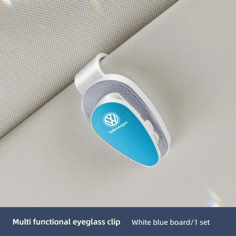 Opq1 Car Sun Visor Sunglasses Card Ticket Holder Glasses Clip For VW GTI Golf 6 7 8 Polo Passat B6 Tiguan T-ROC Arteon Bora Jetta CC