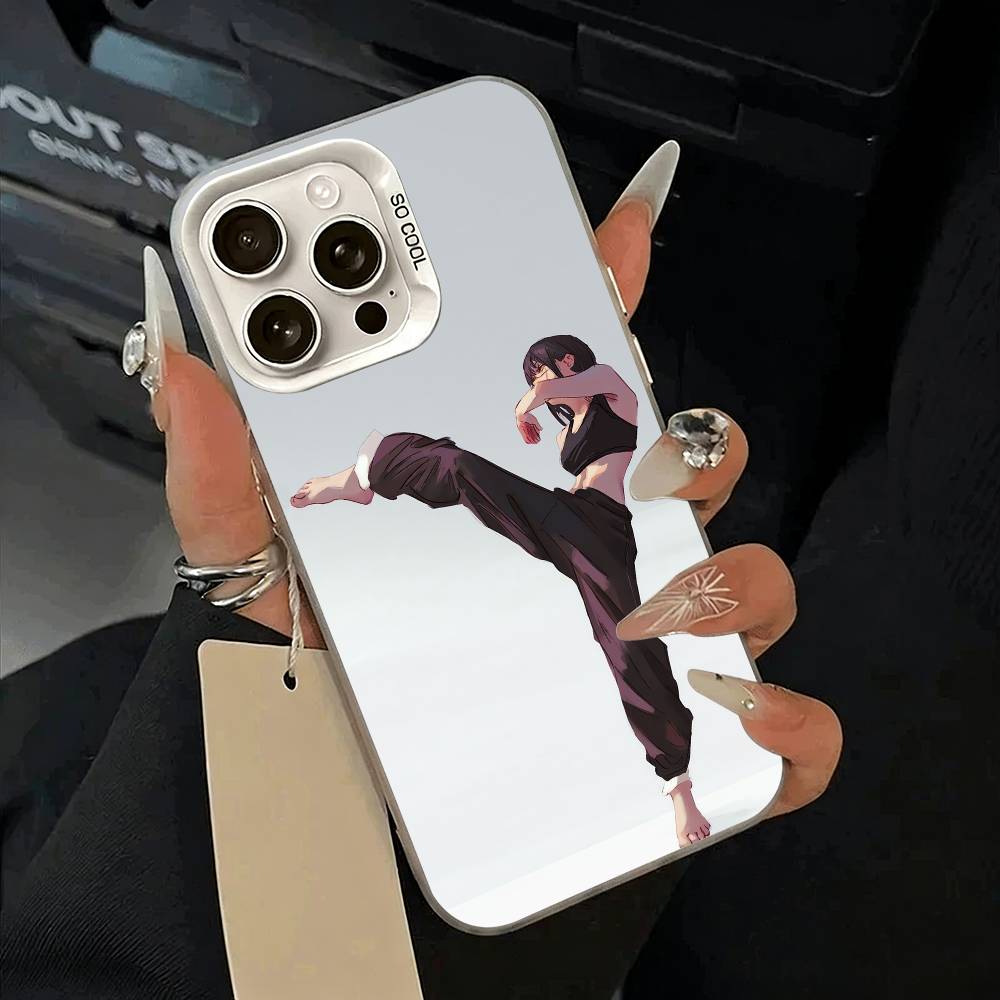 GYM Girl Phone Case For iPhone 11 12 13 14 15 16Pro Max Plus White Sliver Phone Cover