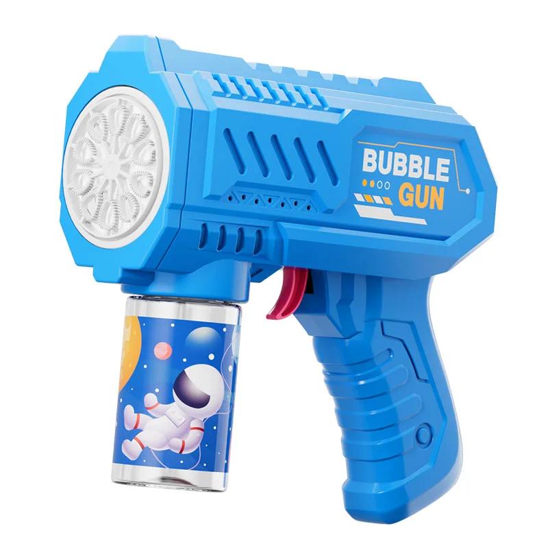 10 Holes Children Electric Bubble Gun Rocket Soap Automatic bubble machine Kids Summer Outdoor Bubble Blowing Toys for Kids
