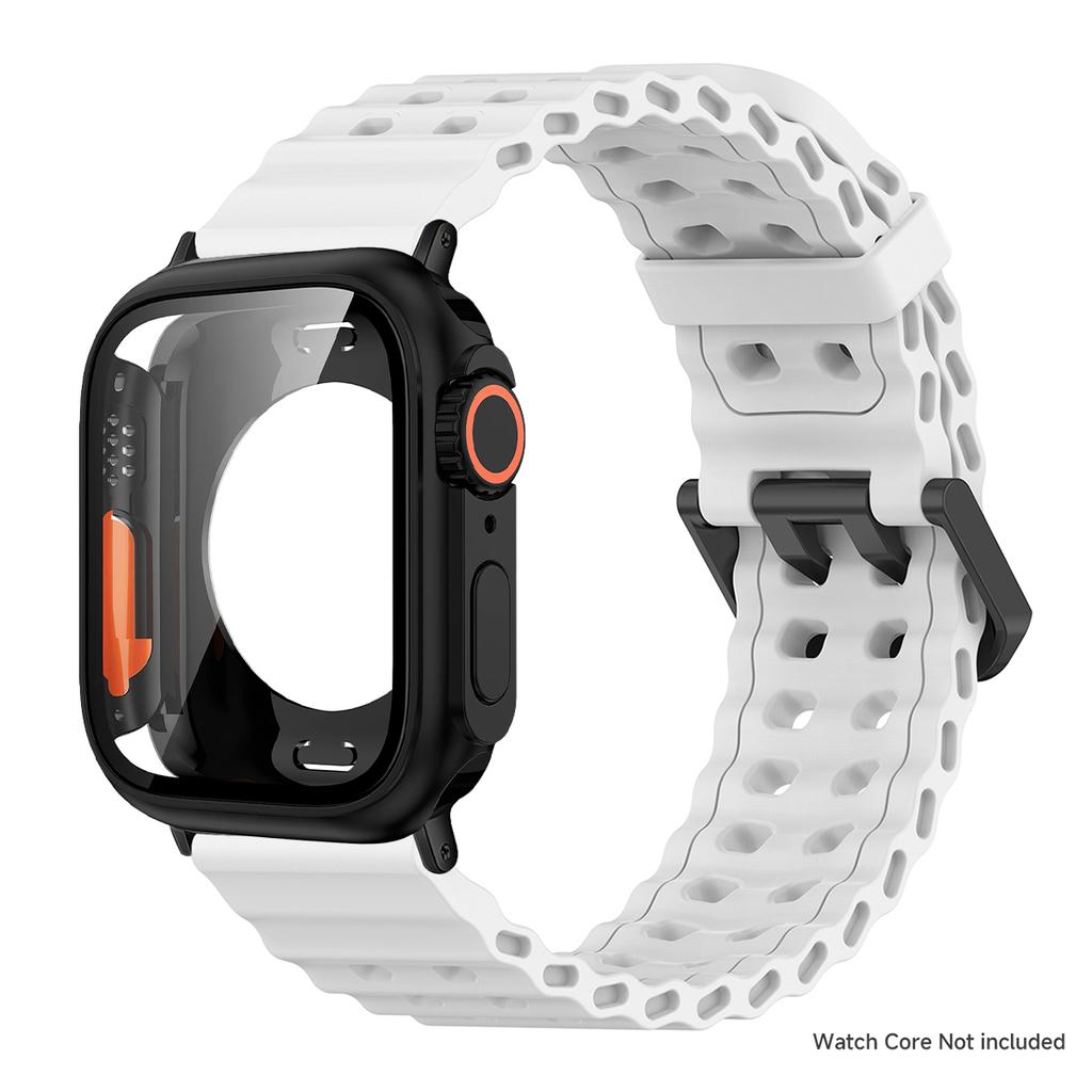 Silicone Strap+Change to Ultra Case For Apple Watch 11 10 42/46mm Protective Cover for iwatch Series 9 8 7 6 se54 40/41/44/45mm