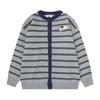 American Style Striped Knit Cardigan Couples Unisex With Cute Lamb Embroidery Loose Fit
