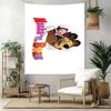 Masha Bear Wall Decor Tapestry Art For Pet Memorial Birthdaywedding Party Backdrop Family Gift