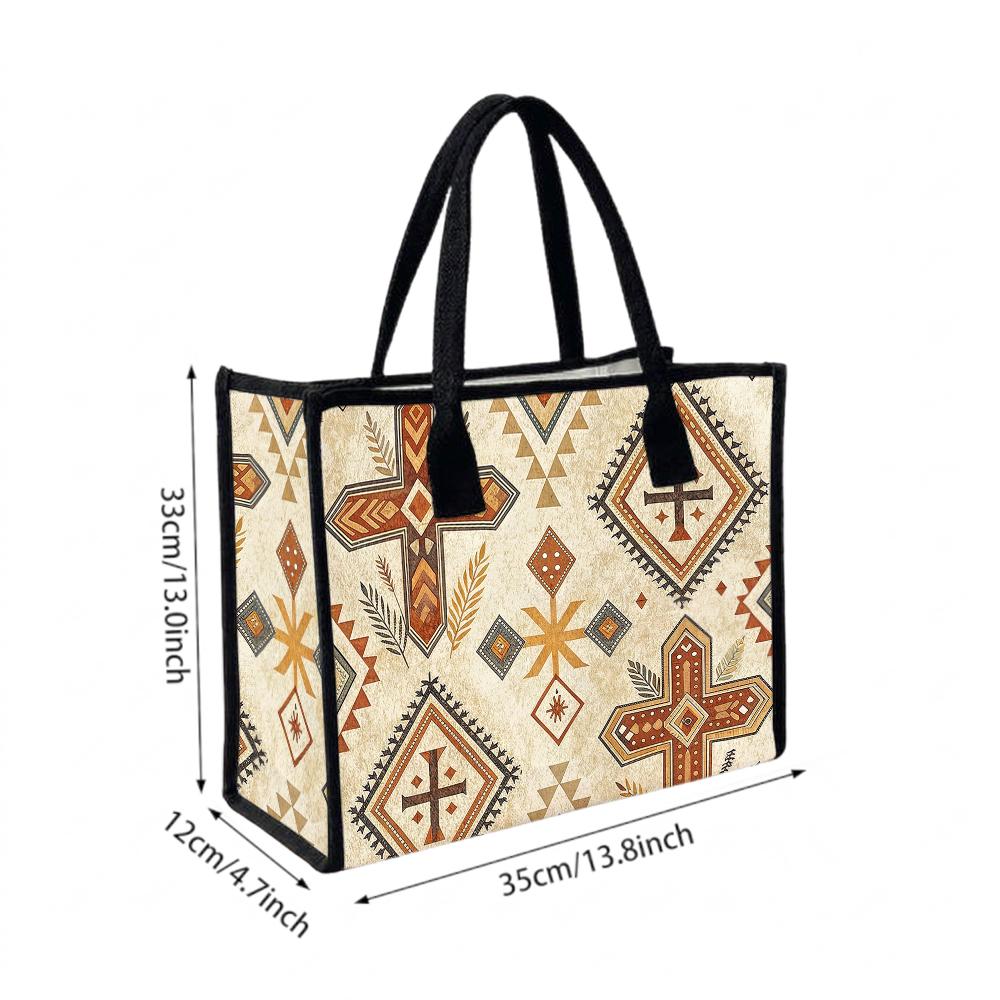 Bohemian Tribal Pattern Tote Bag Fashion Shoulder Bag For Daily Use