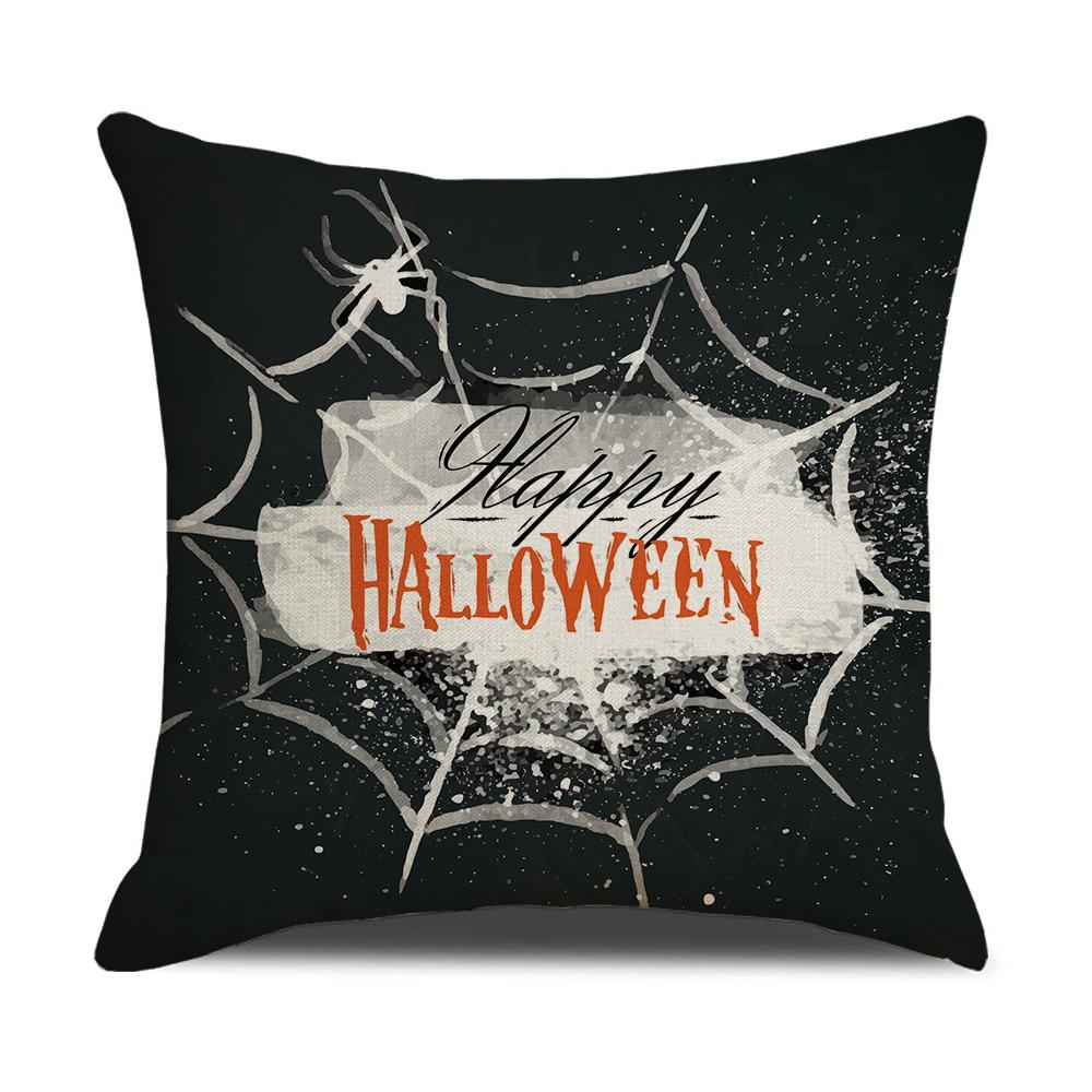 

Halloween Black Spider Bat Pillow Cover Home Sofa Cushion Cover Bedroom Bedside Pillow Cover Premium Durable Quality 45 * 45Cm (excluding pillow core)