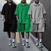 Men's Fashion Trend Versatile Summer Short Sleeved T Polo Shirt Short Sleeved Shorts Loose Towel Cloth Casual Set Wholesale