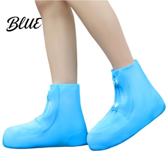 Foldable Shoe Protectors 1 Pair Silicone Waterproof Cover Non-slip Galoshes Overshoes for Gardening Men Women Reusable Rain Boot Outdoor