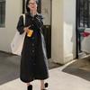 Korean Chic Simple Lapel Single-Breasted Denim Shirt Dress for Women - Spring/Autumn Casual Long Style
