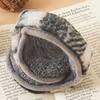 Daiso Checkered Fur Point Foldable Earmuffs Grey