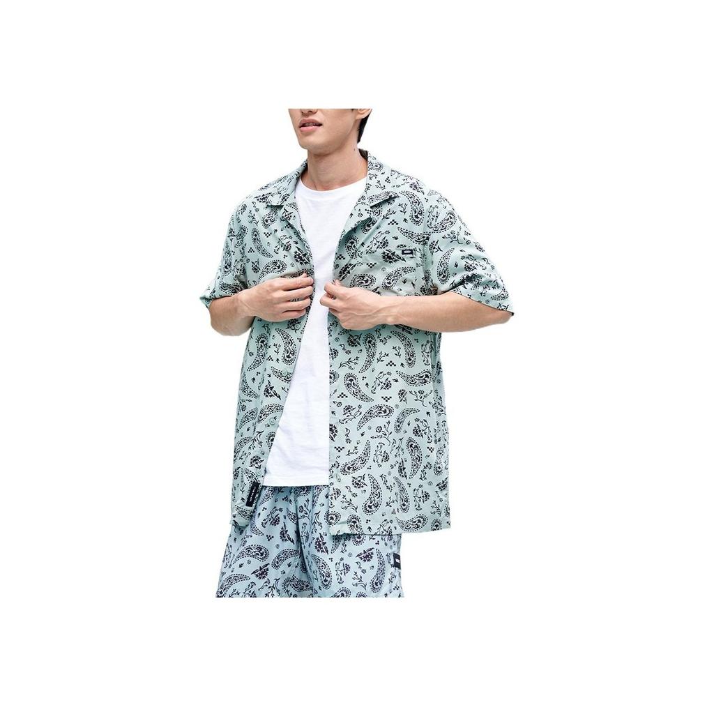 Vans Bandana All Over Print Logo Polo Shirt Men Shirts Green VN0A5KMOYV2