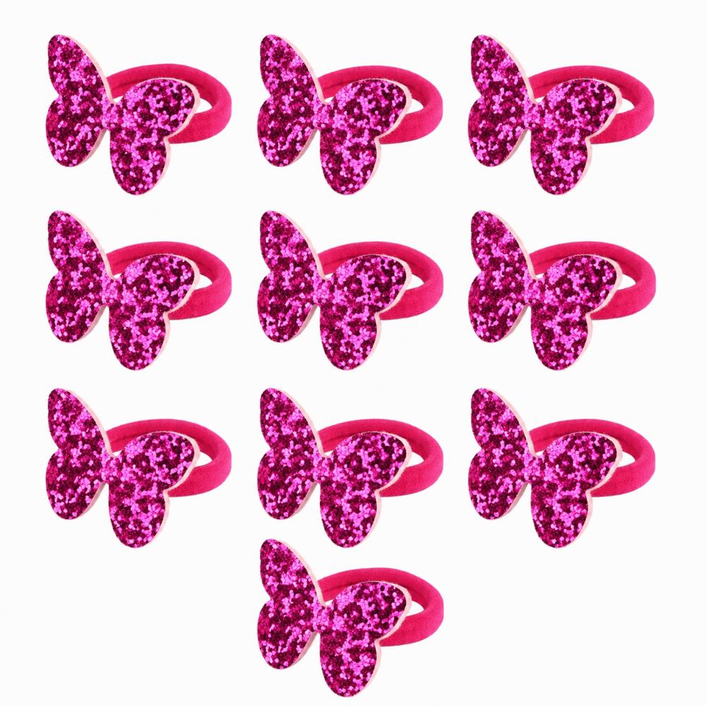 10pcs Glitter Sequin Hair Rubber Bands Rope High Elastic Ponytail Holder  Girl Hair Accessories
